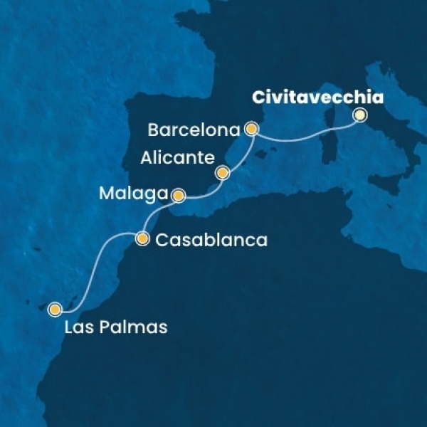 Costa Pacifica - Olaszország, Spanyolország, Marokkó, Kanári-szigetek