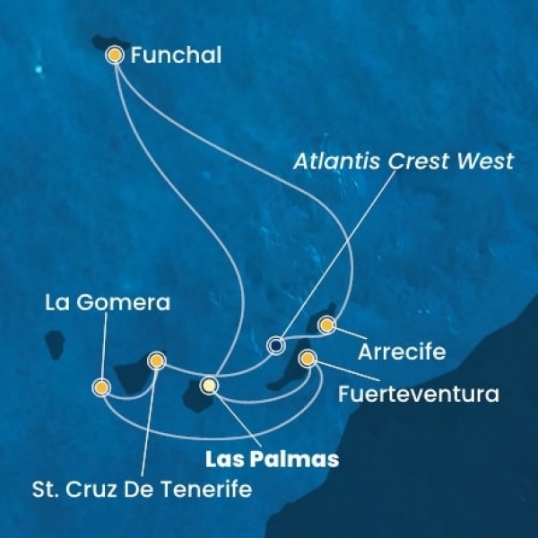 Costa Pacifica - Kanári-szigetek, Madeira, Spanyolország