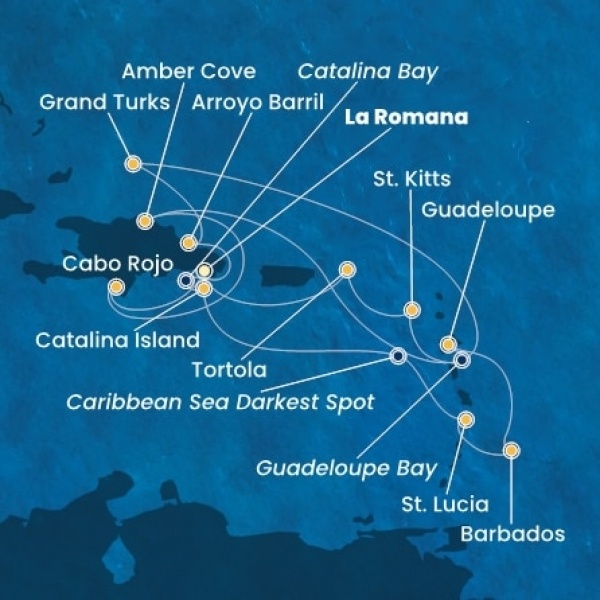 Costa Fascinosa - Dominikai Köztársaság, Holland Antillák (ABC-szigetek), Virgin szigetek, Turks szigetek