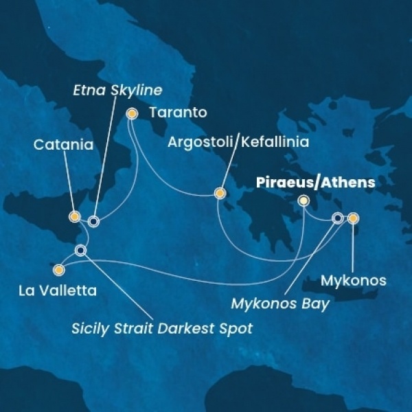 Costa Fascinosa - Görögország, Málta, Olaszország