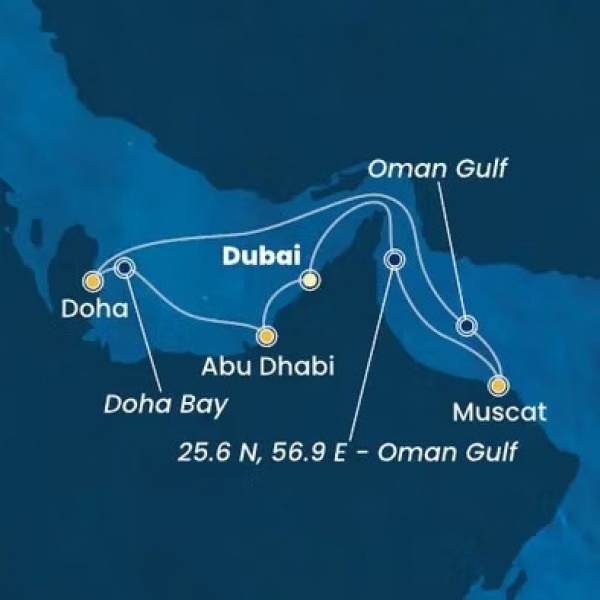 HELLÓ DUBAI! - Costa Smeralda csoportos hajóút magyar idegenvezetővel