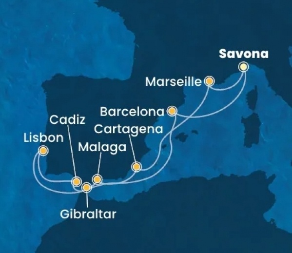 Az Ibériai-félsziget felfedezése csoportos hajóút, busszal