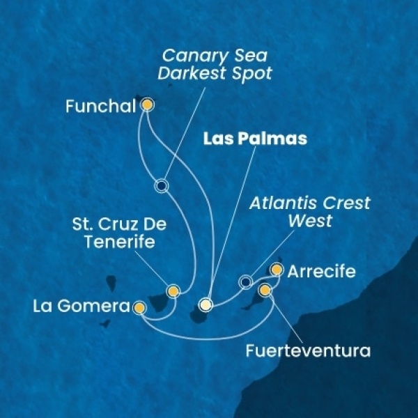 Costa Pacifica - Kanári-szigetek, Madeira, Spanyolország