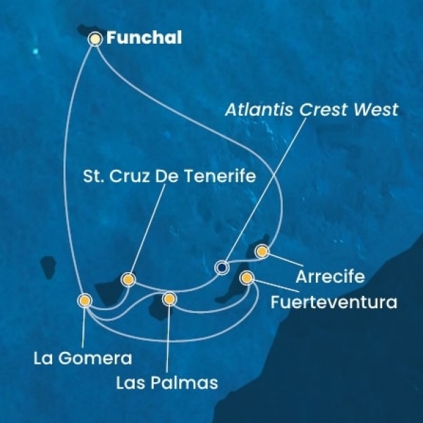 Costa Pacifica - Madeira, Kanári-szigetek, Spanyolország