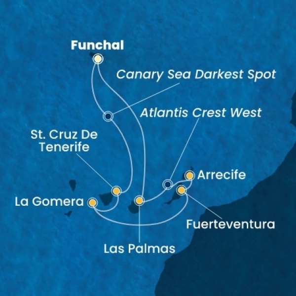 Costa Pacifica - Madeira, Kanári-szigetek, Spanyolország