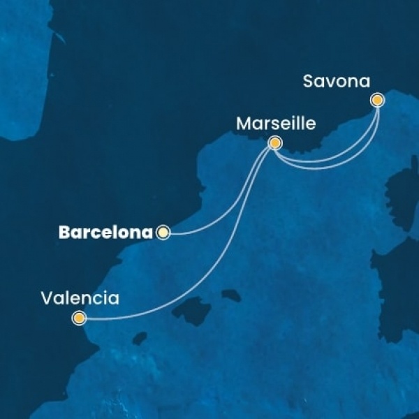 Costa Favolosa - Spanyolország, Franciaország, Olaszország