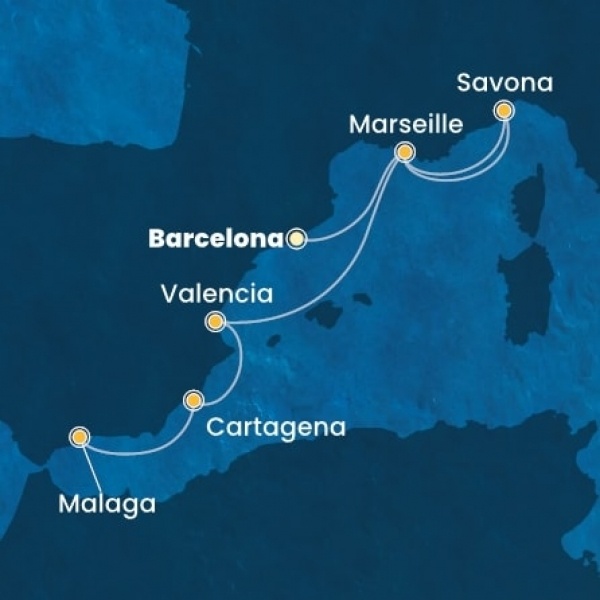 Costa Favolosa - Spanyolország, Franciaország, Olaszország