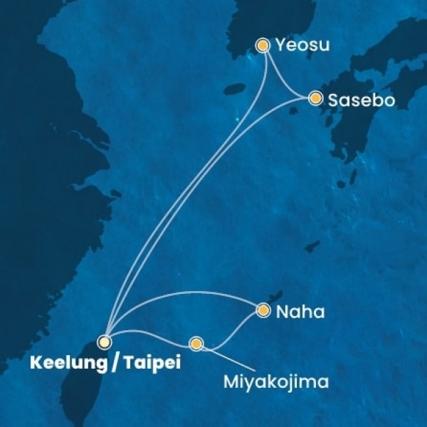 Costa Serena - Taiwan, Japán