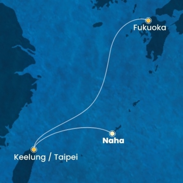 Costa Serena - Japán, Taiwan