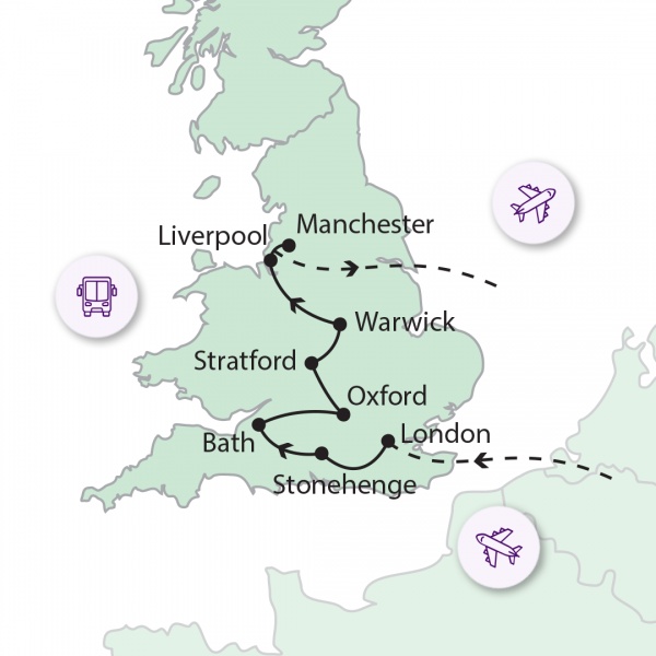 Shakespeare és Robin Hood szülőföldjén repülővel