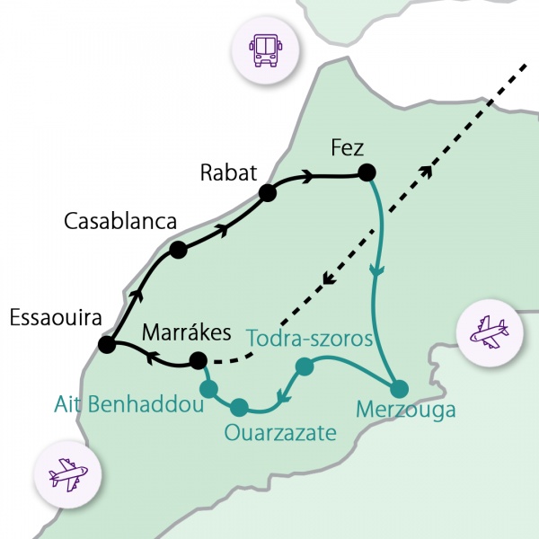 Marokkó mesés kincsei a Szahara kapuja hosszabbítással