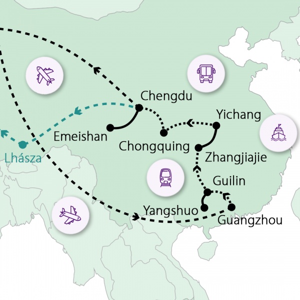 Dél-Kína természeti és kulturális kincsei - Tibet hosszabbítással