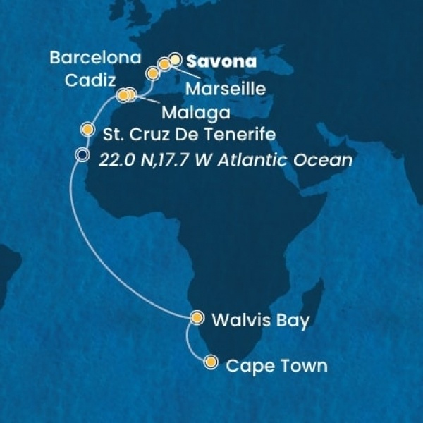 Costa Smeralda - Olaszország, Franciaország, Spanyolország, Kanári-szigetek, Namibia, South Africa