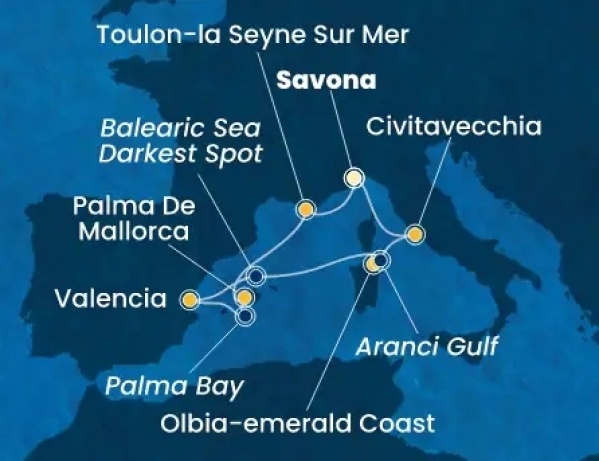 Baleár- és Tirrén-tengeri ékkövek csoportos hajóút