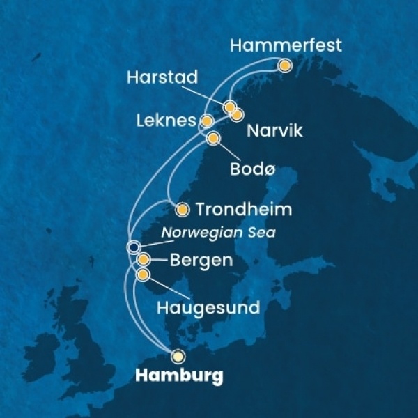 Costa Favolosa - Németország, Norvégia