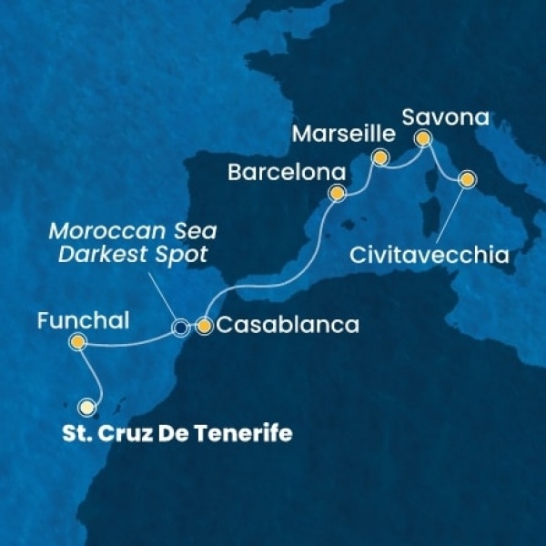 Costa Fortuna - Kanári-szigetek, Madeira, Marokkó, Spanyolország, Franciaország, Olaszország