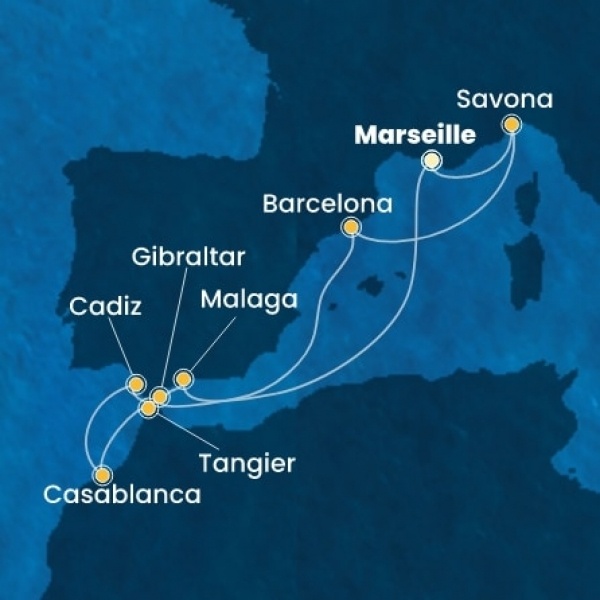Costa Fascinosa - Franciaország, Olaszország, Spanyolország, Gibraltár, Marokkó