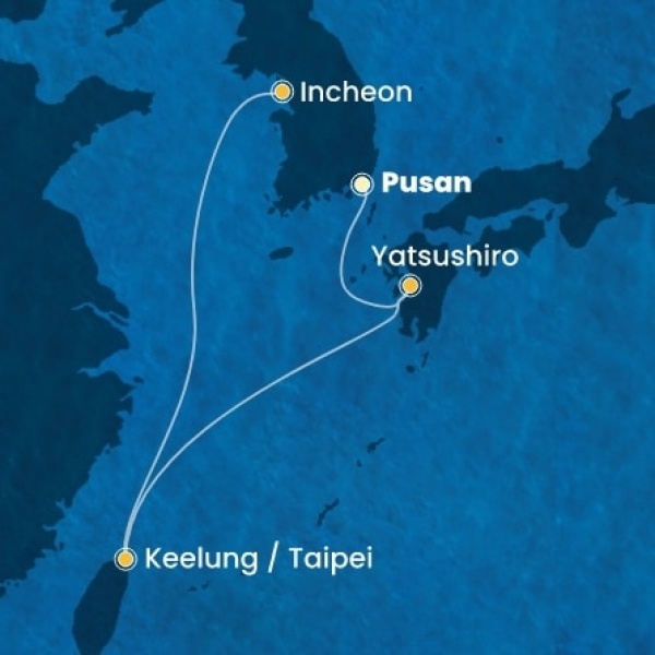 Costa Serena - South Korea, Taiwan