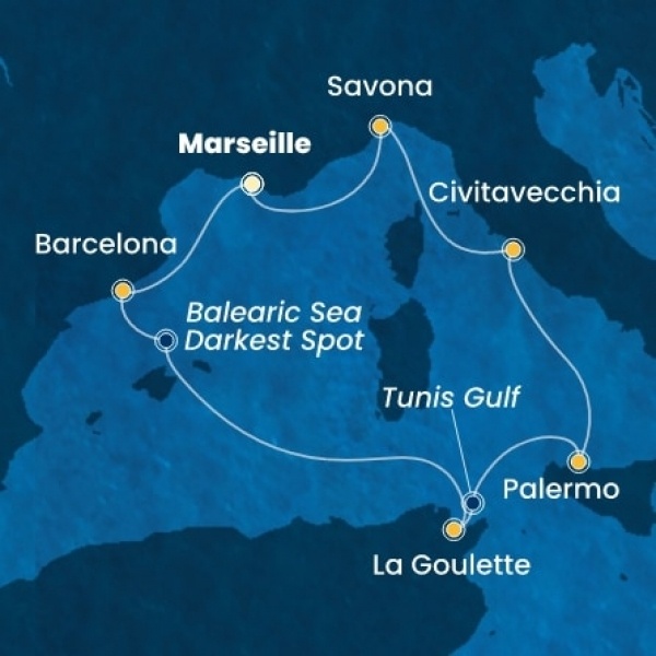 Costa Toscana - Franciaország, Spanyolország, Tunézia, Olaszország