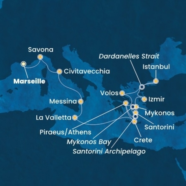 Costa Fortuna - Franciaország, Olaszország, Málta, Görögország, Törökország