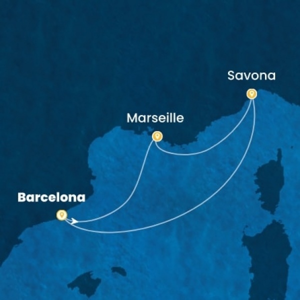 Costa Favolosa - Spanyolország, Franciaország, Olaszország