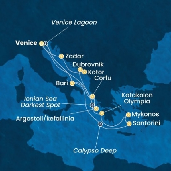 Costa Deliziosa - Olaszország, Görögország, Horvátország, Montenegro