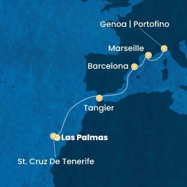 Costa Smeralda - Kanári-szigetek, Marokkó, Spanyolország, Franciaország, Olaszország