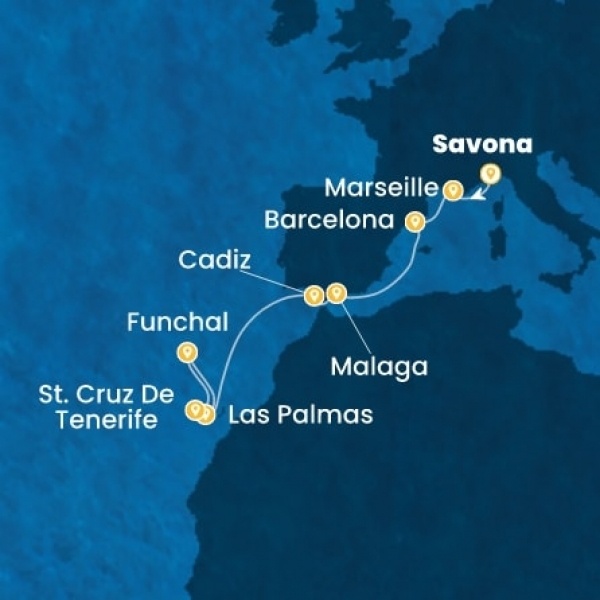 Costa Smeralda - Olaszország, Franciaország, Spanyolország, Kanári-szigetek, Madeira