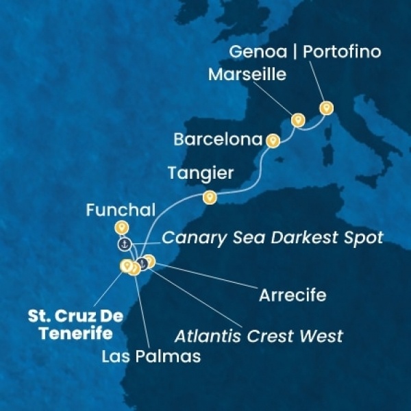 Costa Smeralda - Kanári-szigetek, Madeira, Marokkó, Spanyolország, Franciaország, Olaszország