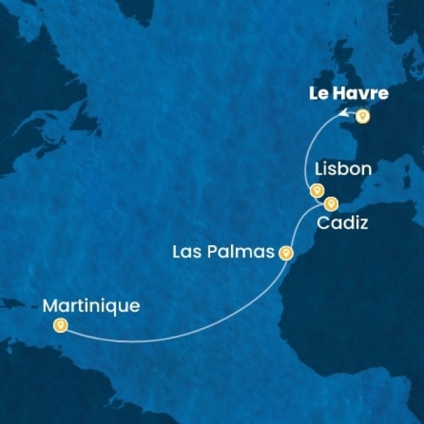 Costa Favolosa - Franciaország, Portugália, Spanyolország, Kanári-szigetek, Holland Antillák (ABC-szigetek)