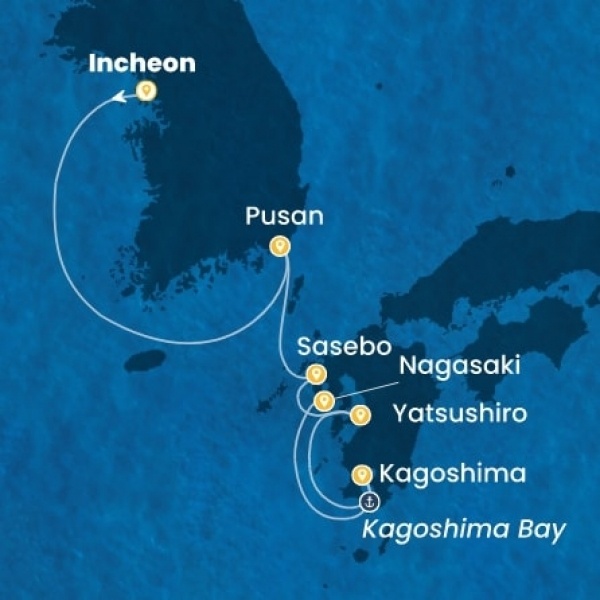 Costa Serena - South Korea, Japán