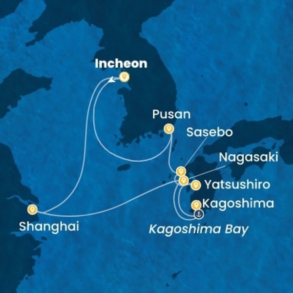 Costa Serena - South Korea, Japán, Kína