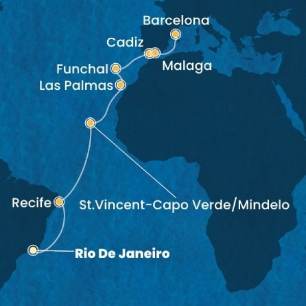 Costa Serena - Brazília, Zöld-Foki Köztársaság, Kanári-szigetek, Madeira, Spanyolország