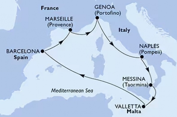 Csoportos hajóút: Mediterrán történelem az MSC legújabb hajójával