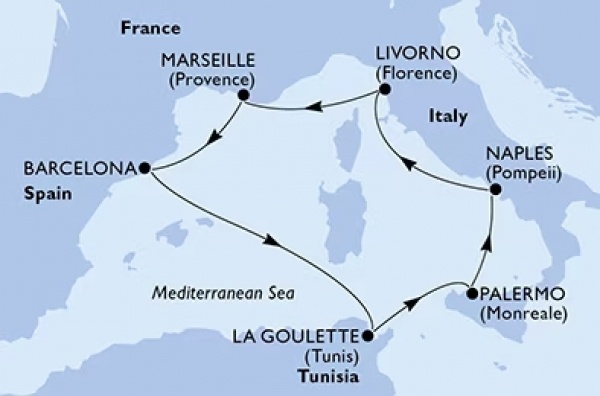 Csoportos hajóút: Nyugat-Mediterrán történelem