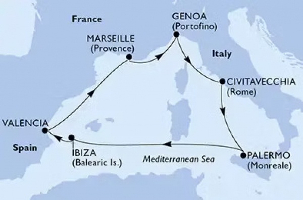MEDITERRÁN RITMUSOK - MSC Musica csoportos hajóút magyar idegenvezetővel