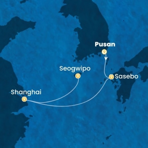 Costa Serena - South Korea, Kína