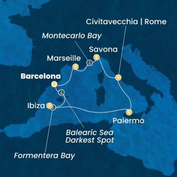 Costa Toscana - Spanyolország, Baleár-szigetek, Olaszország, Franciaország