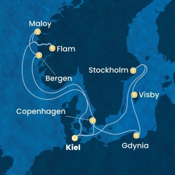 Costa Diadema - Németország, Dánia, Norvégia, Lengyelország, Svédország