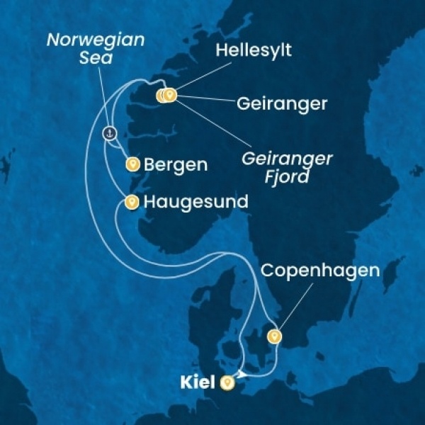 Costa Diadema - Németország, Dánia, Norvégia
