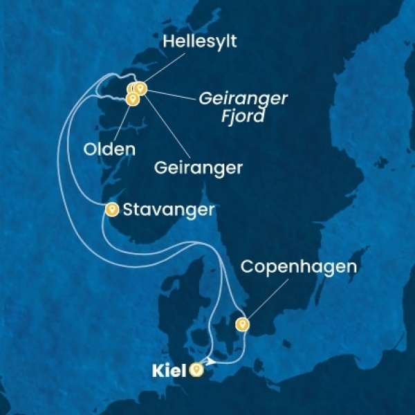 Costa Diadema - Németország, Dánia, Norvégia