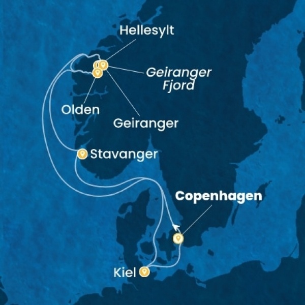 Costa Diadema - Dánia, Norvégia, Németország