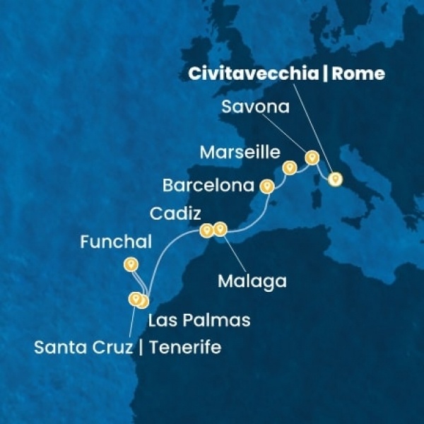 Costa Smeralda - Olaszország, Franciaország, Spanyolország, Kanári-szigetek, Madeira