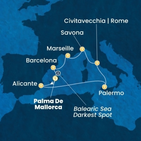 Costa Toscana - Baleár-szigetek, Spanyolország, Olaszország, Franciaország