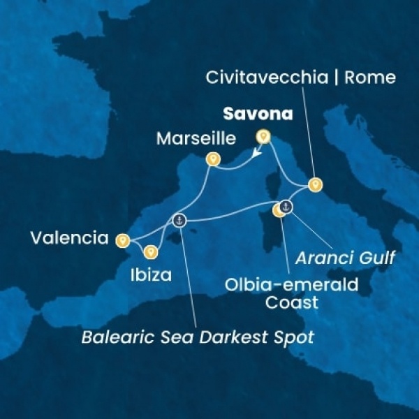 Costa Pacifica - Olaszország, Franciaország, Baleár-szigetek, Spanyolország