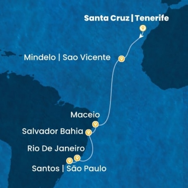 Costa Diadema - Kanári-szigetek, Zöld-Foki Köztársaság, Brazília