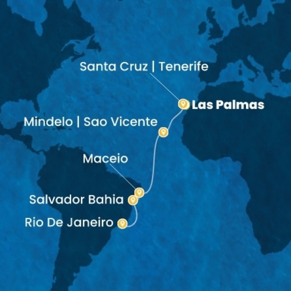 Costa Diadema - Kanári-szigetek, Zöld-Foki Köztársaság, Brazília