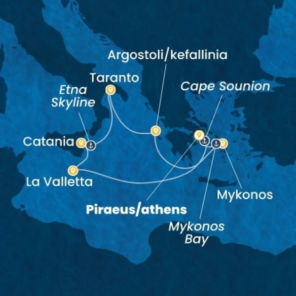Costa Serena - Görögország, Málta, Olaszország