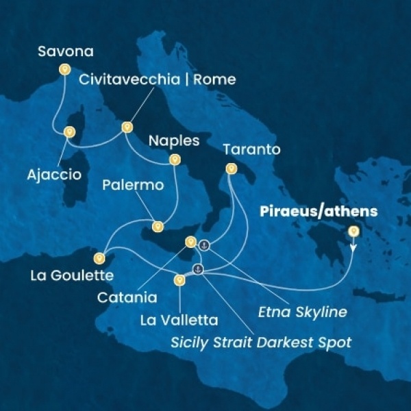 Costa Fascinosa - Görögország, Málta, Olaszország, Tunézia, Corsica (France)