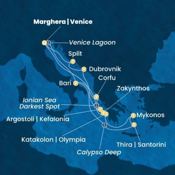 Costa Deliziosa - Olaszország, Görögország, Horvátország